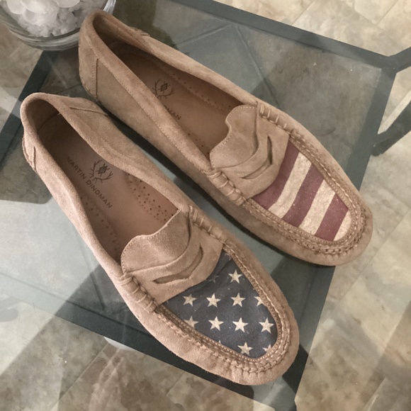 Martín Dingman ALL AMERICAN SADDLE LEATHER PENNY LOAFERS - RUST